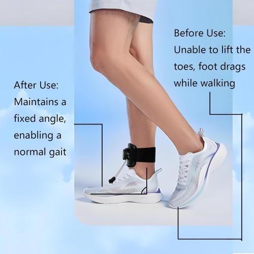 AFO Foot Drop Brace for Walking 2026 Upgraded - Soft Strap with Hard Shell, Reinforced Snap-Fit Lock, Support for Mild Foot Dragging, Tripping, Abnormal Posture, Black