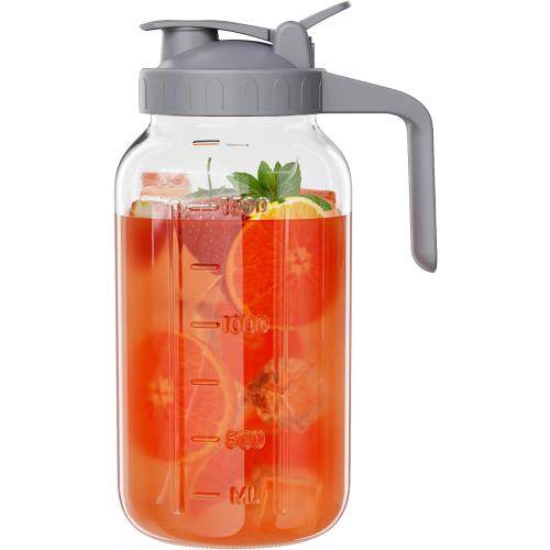 JunVpic Glass Pitcher with 8 Mouth Mason Jar