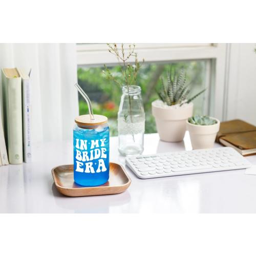 NewEleven Bridal Shower Gifts - Wedding Gifts For Bride - Bachelorette Party, Engagement Gift For Women - Gift For Bride To Be, Fiancee, Wifey, Her - 16 Oz Coffee Glass