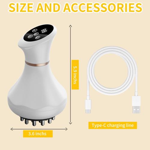 Handheld Electric Lymphatic Drainage Massager: Body Sculpting Machine and Anti Cellulite Massage Tool for Cellulite & Stretch Marks with Microcurrent Red Light Heat & Vibration