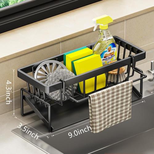 30 inch Kitchen Sink Drop in Stainless Steel Top Mount Sink with Brushed Finish, Single Bowl Workstation Sink with Basket Strainer and Kitchen Sink Caddy Organizer 29.5D x17.7W x 8.3H