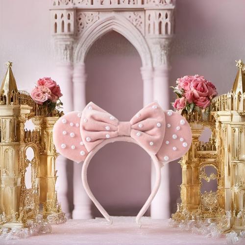 KARETT Sequins Mouse Ears Headband With Glitter Bow Cosplay Costumes Princess Party Decorations For Girls Women