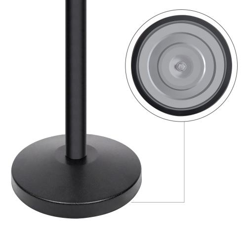 Amazon Basics Premium Crowd Control Stanchions with Easy Assembly, 6.5 foot Sturdy Retractable Belts, Black, Pack of 2