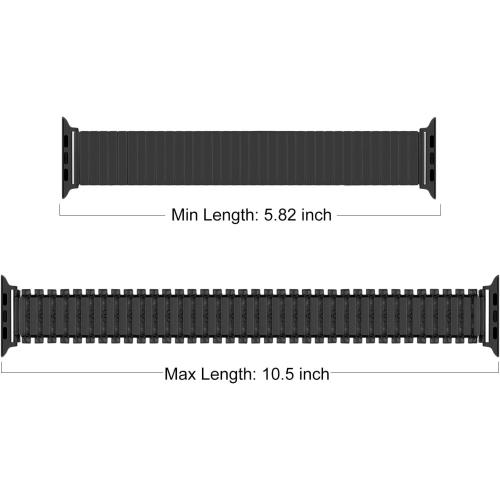 Compatible with Apple Watch Band 42mm/44mm/38mm/40mm, Stretchables Stainless Steel Stretch Watch Band, Metal Expansion Apple Watch band Compatible with iWatch Series 6/5/4/3/2/1/SE