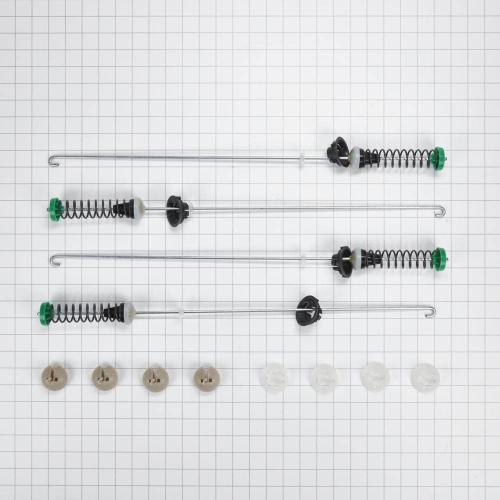 Whirlpool W11130362 OEM Top Load Washer Suspension Rod Kit Part Replaces W10594080, W10735786, W10748956, W10780040, and More