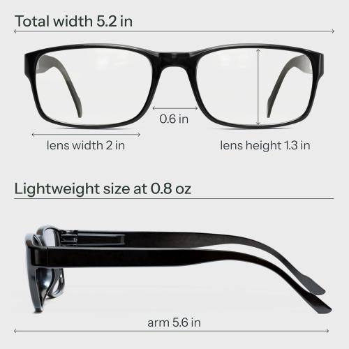 Gaoye Professional Reading Glasses for All Day - Computer Readers with Blue Light Protection - Value Pack