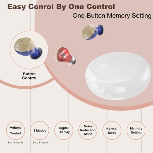 Rechargeable Hearing Aids for Seniors with Hearing Loss,Digital Hearing aid with Smart Noise Reduction chip,Clear Sound Quality and Comfortable Wearing