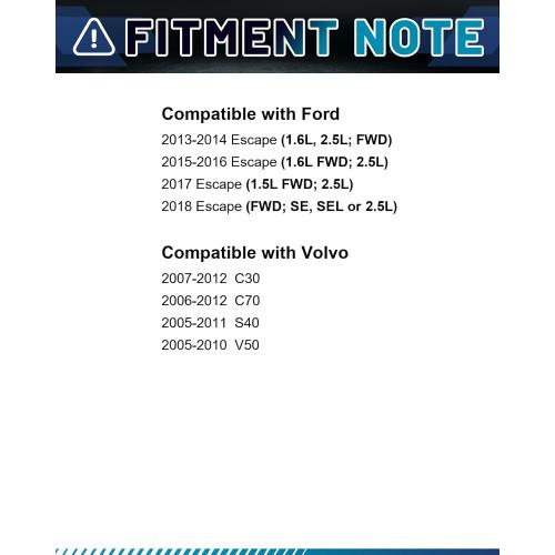 Front Brake Kit Compatible with Select Ford and Volvo Models - Escape 2013-2015/2017, C30, C70, S40, V50|Anti-Rust Geomet Coated Brake Rotors Brake Pads| 11.8in|D1044-7947 & 34364 |Front Rotors