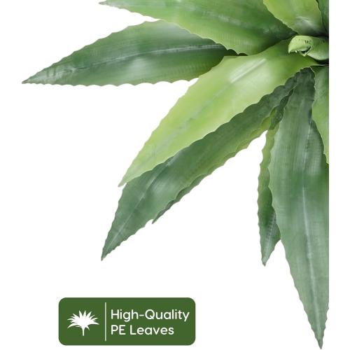 Velener 24 Inch Tall UV Resistant Artificial Agave Plant - Realistic Faux Succulent for Indoor & Outdoor Decor, Perfect for Home, Office, and Housewarming