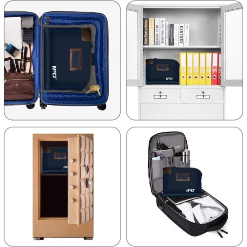 Waterproof Cash Bag with Lock and 2 Keys, 11 x 8.6 Inches, Canvas Documents Bag, Money Bank Deposit Bag with Zipper, Durable Leatherette Money Cash Coin Check Wallet Pouch for Men & Women