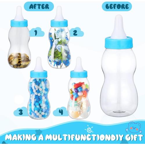 Garneck 11'' Jumbo Baby Bottle for Baby Shower Game Large Capacity Transparent Money Piggy Bank Bottle with Wide Opening Giant Fillable Candy Container for Boys Birthday Nursery Christening Decor
