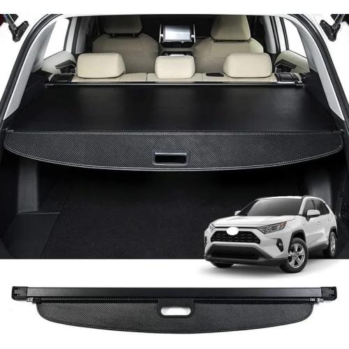 Retractable Cargo Cover Compatible with Nissan Kicks 2025 2026 Shield Security Shade Privacy Screen Tonneau Luggage Cargo Trunk Organizers Carbon Fiber Texture (No Drilling Installation)