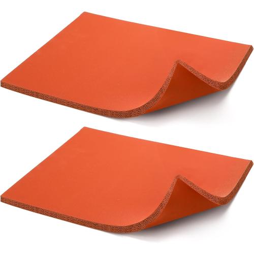 Size 15x12 Color red 2 Pack Silicone Heat Press Mat, 15 x 12 Inch Washable Heat Press Pad, Double Sided 0.34 Inch Thick Transfer Sheet for Vinyl Ironing Insulation Transfer Crafting, T Shirt Iron, Red