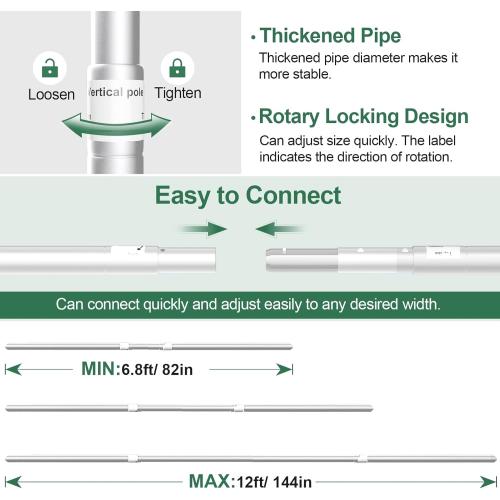 Pipe and Drape Backdrop Stand Kit 12x10ft, Heavy Duty Back Drop Adjustable Stand with Carry Bag, Metal Background Frame for Parties Wedding Birthday Decoration Photography Photo Booth Video - Silver