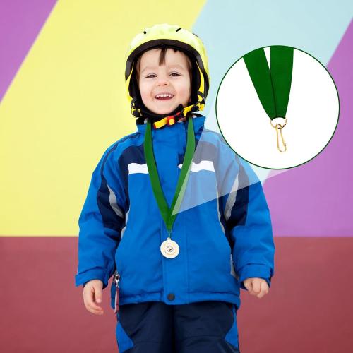 30 Pieces Award Ribbon Medal Ribbons Neck Ribbons for Medals Flat Medal Lanyards Ribbon Lanyard with Snap Clips for Competitions Sports Meeting Party Student Awards