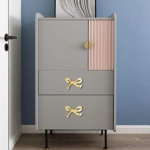 2 Pcs Gold Drawer Pulls Decorative Brass Bow Shape Cabinets Handle Vintage Dresser Knobs, Cabinet Hardware Cupboard Dresser Wardrobe and Drawer Pulls (2PCS)