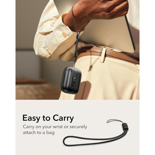 ESR for AirPods Pro Case (2023/2022/2019, 2nd/1st Gen), Compatible with Airpods Pro 2 (USB-C/Lightning Cable), MagSafe Ready, Magnetic Lid Lock, Full Drop Protection Cover with Lanyard, Black