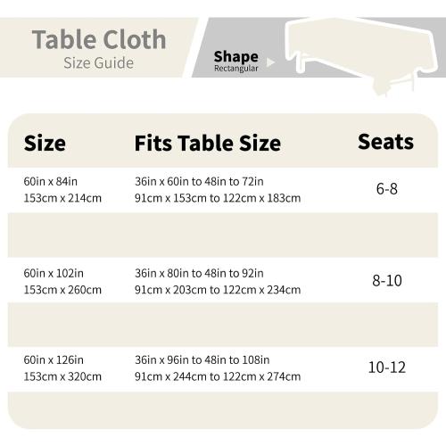 FINDYOU Ivory 6 Pack Polyester Table Cloth 60 x 102 Inch, Rectangle Tablecloths for 6 Foot Tables Washable Table Cloth for Party Wedding