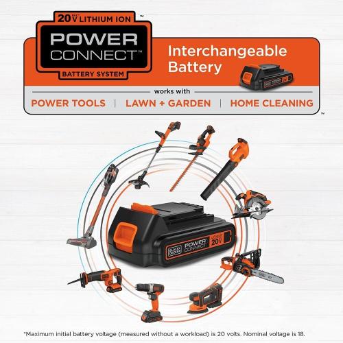 BLACK DECKER 20V MAX Battery, 1.5Ah Lithium Ion Battery, Extended Runtime, Compatible with Tools, Outdoor Equipment and 20V Vacuums (LBXR20)
