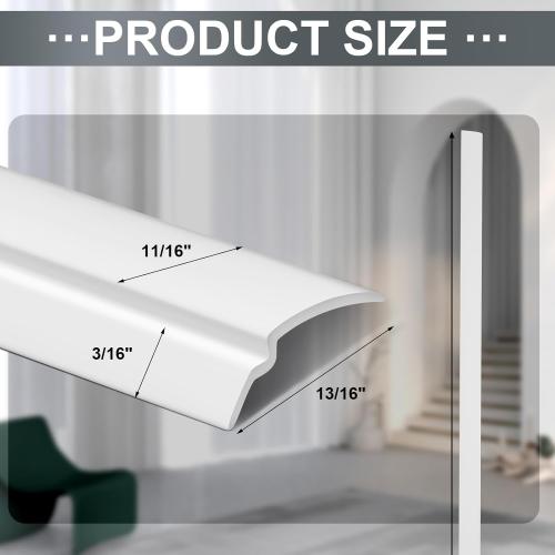 20 Pack Window Glazing 36 Snap in Vinyl Window Glazing Bead Frame Seal Snap Vinyl Trim Weather Resistant for Home Commercial Use (White)