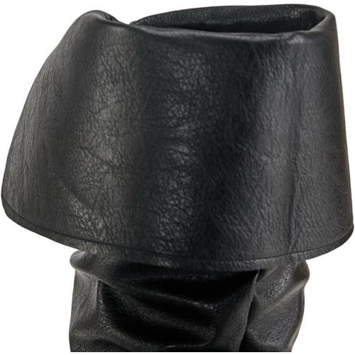 DUNHAO COS Medieval Male and Female Renaissance Pull On Mid Calf Gothic Boots Flat Jazz Boots Renaissance Boot