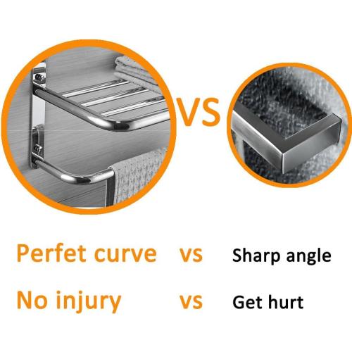 Size 30 Inch Bathroom Shelf 3-Tier Wall Mounting Rack with Towel Bars, Extra Long