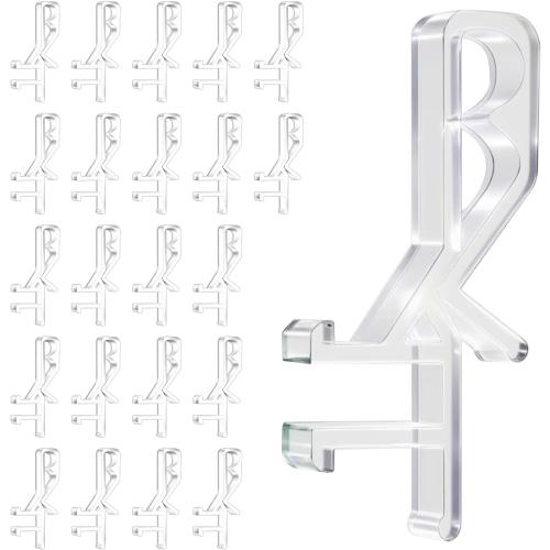 22 PCS Cidkoth Hidden Channel Valance Clips, 1-7/8 Inch Clear Plastic Blinds Clips for Valance with a Groove, Replacement Clips for Blinds Wood & Faux Wood Window Blinds