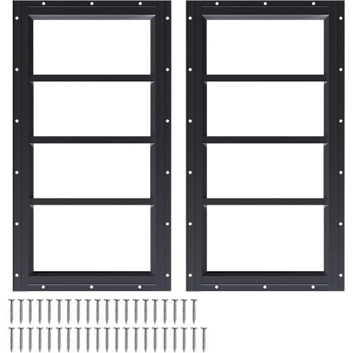 Size 10x23 2 Pack Color white  Shed Windows 10x23, Transom Window Fixed Design with Tempered Glass for Playhouses, Sheds, Garage and Chicken Coops