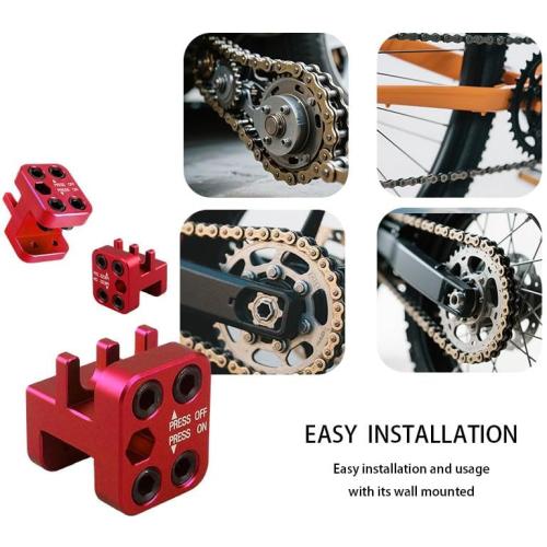 Master Link Press Tool For Drag Specialties Motorcycle ATV 520 525 530 Bike Chain Tool Motorcycle Chain Tool Motorcycle Chain Rivet Tool(RED)