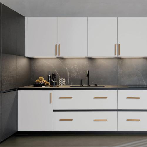 10 Pack Champagne Bronze 5 Inch(128mm) Hole Center Kitchen Cabinet Handles Cabinet Pulls Kitchen Drawer Pulls Hardware for Cupboard Dresser Handles Bathroom