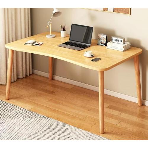 Modern Wooden Computer Desk, Curved Edge Design, Natural Oak Finish (Nordic Maple Color, 32 * 16 * 29.2)