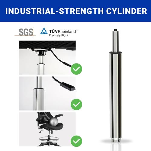 17 Inches-27 Inches Extra Long Gas Lift Cylinder Tube for Bar Stool - 10'' Stroke, Heavy Duty 1000lbs Class 4 Hydraulic Pneumatic Cylinder Shock Piston Fit for Sinking Drafting Chair