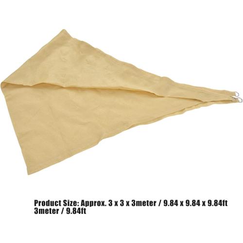 Sun Shade Sail, HDPE Triangle Canopy UV Protection for Swimming Pool, Picnic, Balcony, Garden, Playground, Park