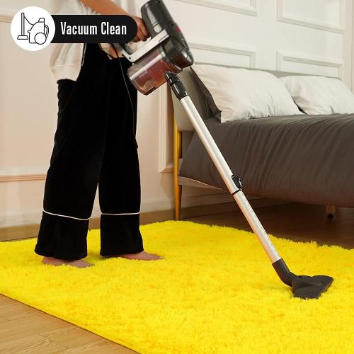 Amearea Premium Soft Fluffy Rug 4x5.3 Feet, Fuzzy Area Rugs for Bedroom, Shag Carpet for Living Room Nursery Kids Room Decor, Comfortable Indoor Furry Dorm Carpets, Yellow