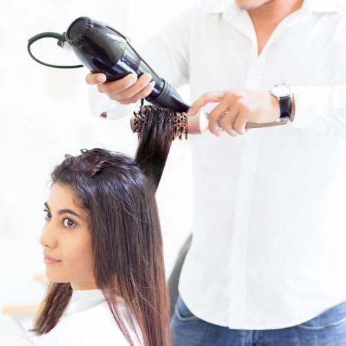 Round Barrel Anti-Static Hair Brush with Boar Bristles, For Straightening & Drying (1 1/4 inch)