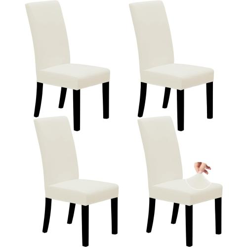 Easy-Going Stretch Dining Room Chair Slipcovers  Ivory | Wasbable Parsons Dining Chair Covers for Dining Room, Ceremony, Banquet