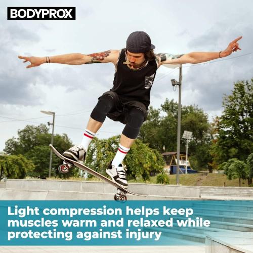 Black Bodyprox Protective Knee Pads, Thick Sponge Anti-slip, Collision Avoidance Knee Sleeve