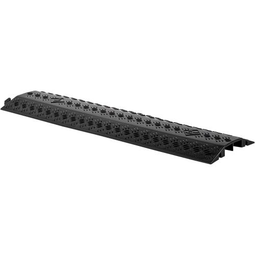 VEVOR 2 Pack Drop Over Cable Cover, 2 Channel Heavy Duty Cable Hose Protector Ramp, 38.3'' Floor Cord Cover, 17,500 lbs/Axle Load Capacity, for Traffic Areas, Indoor, Outdoor, Home, Office, Warehouse