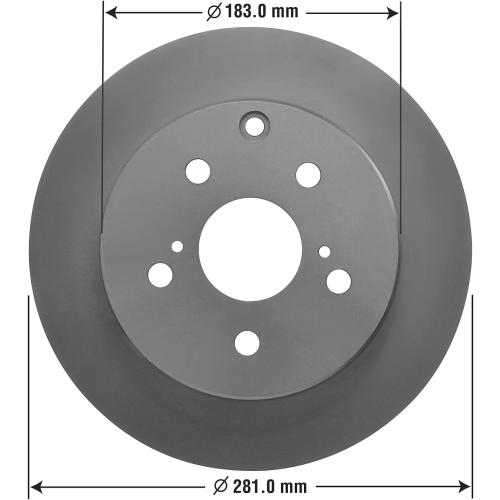 Set of 2 Goodyear Brakes PRK91866R | Rear Premium Brake Kit with Pair (2) of AntiOx Coated Brake Rotors and Ceramic Brake Pads fits Lexus HS250h 12-10; Toyota RAV4 18-06
