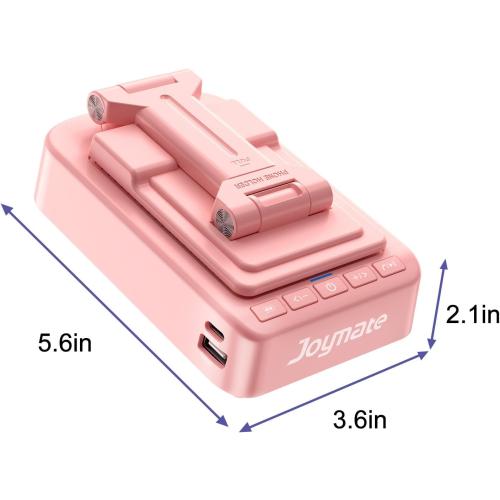 Gifts for Men Women, Phone Stand with Bluetooth Speaker and Charging Function 360° Rotable Angle Adjustable Cell Phone Holder with HD Stereo Sound Fits All Phones,Tablet (Pink)