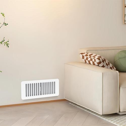 Floor Vent Covers, Plastic Floor Register 4x10, for Home Floor Sidewall Office or Ceiling Vent, Vent Covers for Home Floor 8 Pcs, White