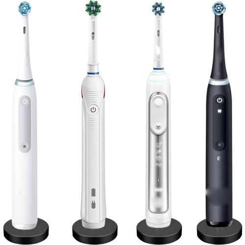 Black Electric Toothbrush Holder for Bathroom, Stainless Steel Freestanding Brush Holder, Compatible with Oral-B iO Series 3/4/5/6, Pro 500/1000/2500/3000/5000/7000/7500, Genius 6000/8000