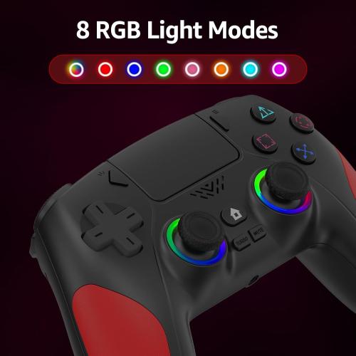 Kamylorus Wireless Controller for PS-5/PC, Gaming Controller for PC with Hall Effect, Programmable/Remap/Turbo, 3.5Mm Audio Jack, Dual Vibration, 6-Axis Motion Control Gamepad with Speaker