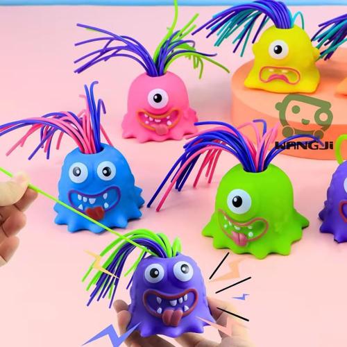 Screaming Hair Pulling Toy - Stress Relief & Funny Gag Gift for Teens Adults, Home Office Party Use, Pull Hair Scream Sound, Anxiety Relief Novelty Gifts for Friends (Green)