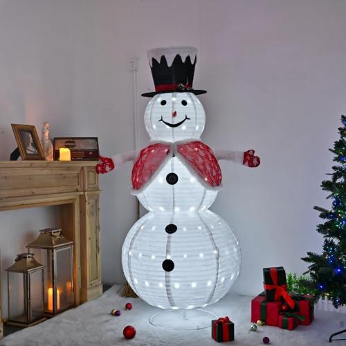 6FT Snowman Outdoor Christmas Decorations with 190 LED Lights，Lighted Snowman with Top Hat   Vest   Glove for Xmas Indoor and Outdoor Lawn Garden Yard Holiday Decor