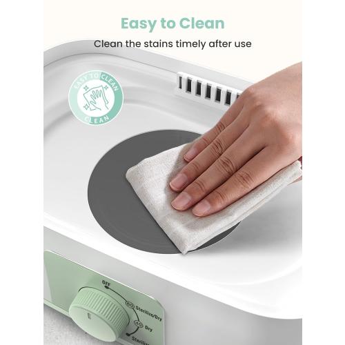 Grownsy Adjustable 4 in 1 Large Bottle Sterilizer and Dryer, 8 Bottles Capacity,Electric Steam Baby Bottle Sterilizer, Sanitizer for Baby Bottles & Pacifiers, Breast Pump Parts Green