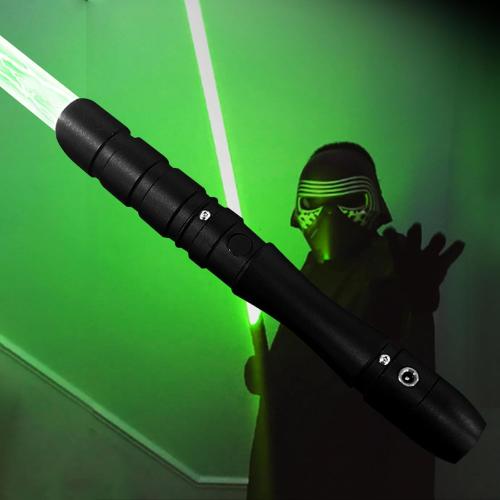 Lightsaber Black hilt Series,Jedi Sith Classic Led Light Saber Aluminum Hilt,Smooth Swing,Blaster,Locking Types,Support Realistic Dueling Battle(38.2inch-Green)