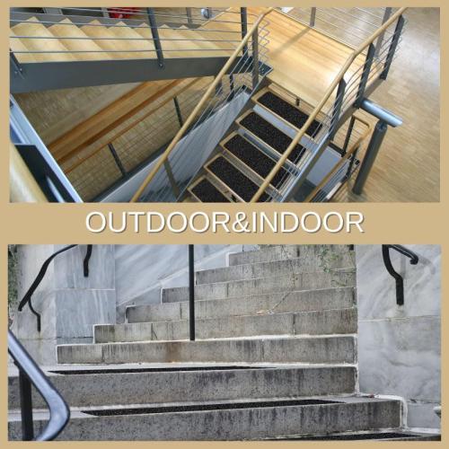 CHUANGSEED 12-Pack Non-Slip Outdoor Stair Treads Grip Tape 12'' x 30'', Heavy Duty Black Grit Anti-Slip,High Traction Adhesive Treads Suitable for Most Slippery Surfaces