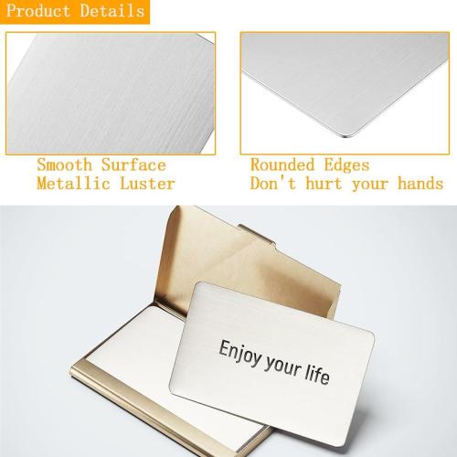 100PCS Silver Metal Business Card 0.45mm Thickness Aluminum Metal Blanks Cards for Laser Engraving Home Office Customer DIY Gift Plate Invitations, 3.4 x 2.1 Inch