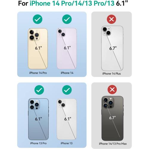 NEWDERY 10000mAh Battery Case for iPhone 14/14 Pro/13/13 Pro 6.1, Qi Wireless Charging & Wired Headset & Sync-Data Supported, Portable Protective Charger Cover (NOT for iPhone 14/13 Pro Max)